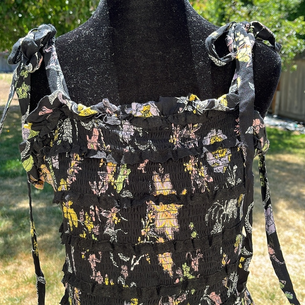 Free People 4way Navy Floral Sundress